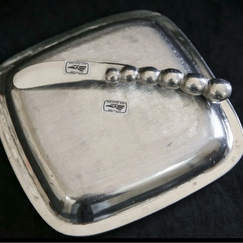 NWT SET Cheese Knife &‎ Tray Cast Aluminum, 7.5